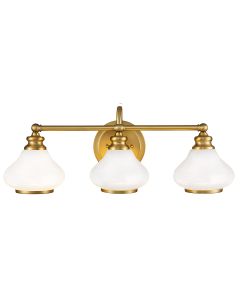 3 Light Wall Light - Brushed Brass