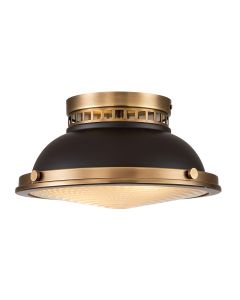 2 Light Flush - Dark Brown / Aged Brass