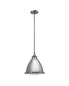 1 Light Medium Pendant - Polished Nickel