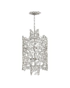 Two Tier Pendant  - Silver Leaf