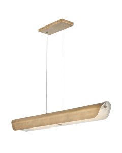 Linear LED pendant - Heritage Brass