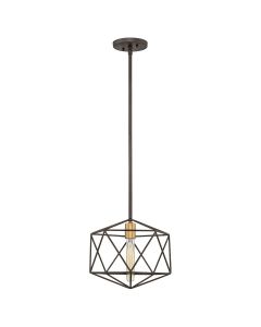 1 Light Mini Pendant - Silvered Bronze & Gold