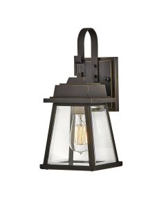 1 Light Small Wall Lantern - Dark Brown