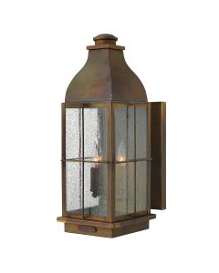 3 Light Large Wall Lantern - Rustic Aged Brass