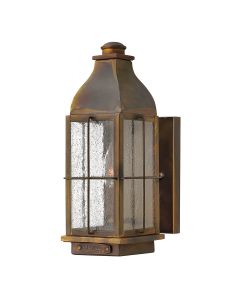 1 Light Small Wall Lantern - Rustic Aged Brass