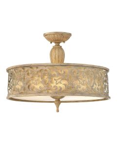 3 Light Large Semi-Flush - Champagne Patina