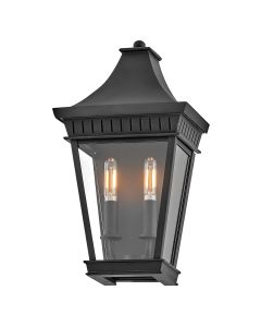 Outdoor Half Wall Lantern - Museum Black
