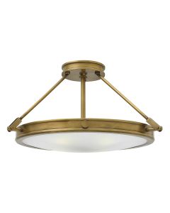 4 Light Large Semi-Flush - Dark Aged Brass