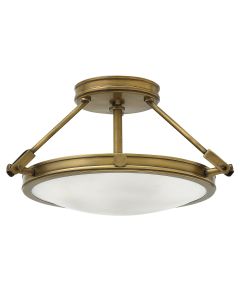 3 Light Semi-Flush - Dark Aged Brass