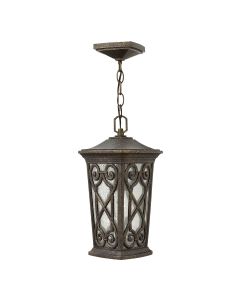 1 Light Small Chain Lantern - Black / Gold