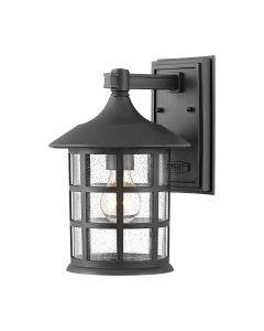 1 Light Medium Wall Lantern - Black