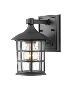 1 Light Small Wall Lantern - Black