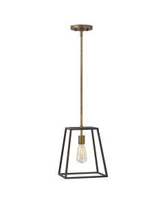 1 Light Pendant - Dark Brown / Rose Brass