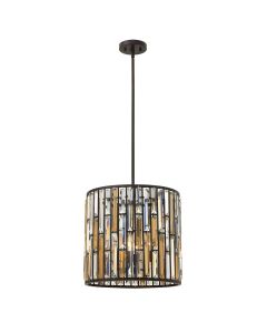 3 Light Pendant - Dark Brown