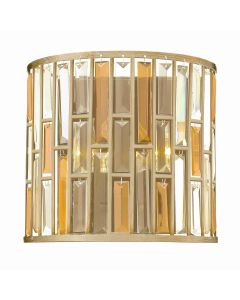 2 Light Wall Light - Silver Leaf