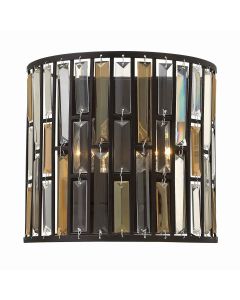 2 Light Wall Light - Dark Brown