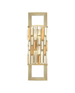 2 Light Wall Light - Silver Leaf