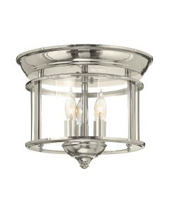 3 Light Flush - Polished Nickel