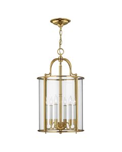 6 Light Large Pendant - Polished Brass