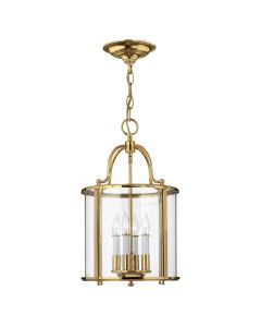 4 Light Medium Pendant - Polished Brass
