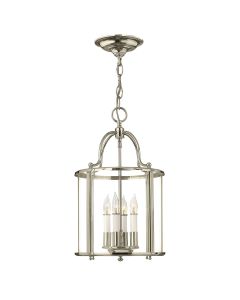 4 Light Medium Pendant - Polished Nickel
