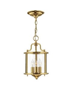 3 Light Small Pendant - Polished Brass