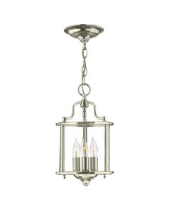 3 Light Small Pendant - Polished Nickel