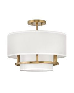 3 Light Duo Mount Pendant - Lacquered Brass