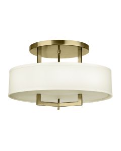 3 lt Semi-Flush - Brushed Brass