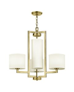 4 lt Chandelier - Brushed Brass
