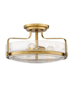 3 Light Medium Semi-Flush - Dark Aged Brass