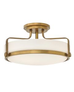 3 Light Medium Semi-Flush - Dark Aged Brass
