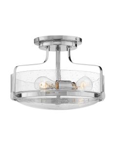 3 Light Small Semi-Flush - Polished Chrome