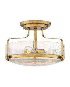 3 Light Small Semi-Flush - Dark Aged Brass