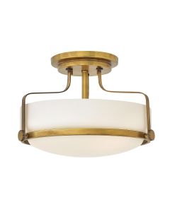 3 Light Small Semi-Flush - Dark Aged Brass