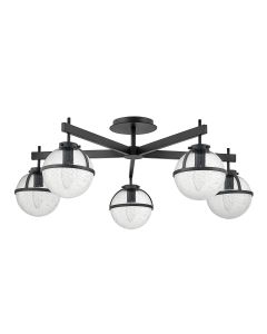 5 Light Semi-Flush - Black