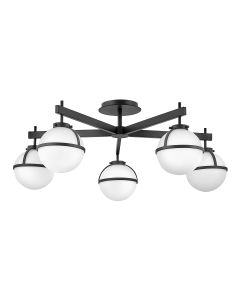 5 Light Semi-Flush - Black