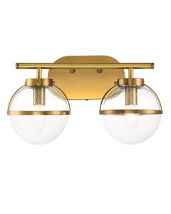 2 Light Wall Light - Dark Aged Brass