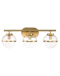 3 Light Wall Light - Dark Aged Brass