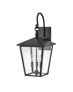 3 Light Large Wall Lantern - Black