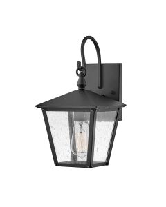 1 Light Small Wall Lantern - Black