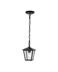 1 Light Small Chain Lantern - Black