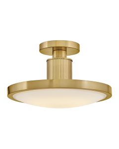 LED Semi-Flush - Lacquered Brass