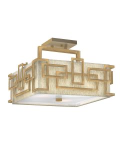 3 Light Semi-Flush - Aged Brass