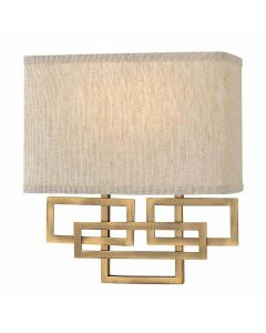 2 Light Wall Light - Aged Brass