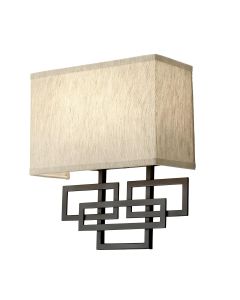 2 Light Wall Light - Dark Brown