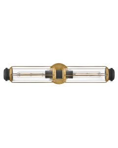 2 Light Wall Light - Dark Aged Brass & Black