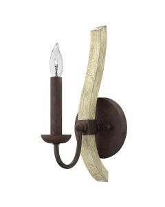 1 Light Wall Light - Rustic Iron
