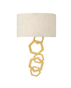 2 Light Wall Light - Gold Patina / Soft Grey Bronze