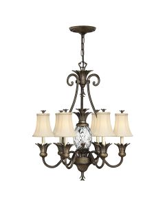 7 Light Chandelier - Grey Bronze Patina